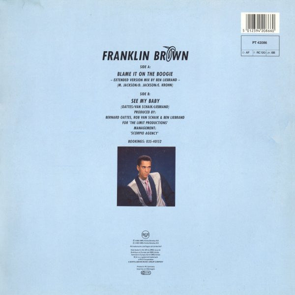 Franklin Brown : Blame It On The Boogie (12", Maxi)