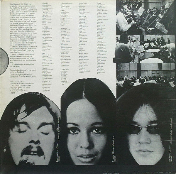 Jon Lord / London Symphony Orchestra : Gemini Suite (LP, Album, Gat)