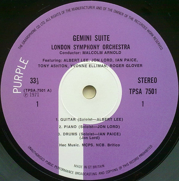 Jon Lord / London Symphony Orchestra : Gemini Suite (LP, Album, Gat)