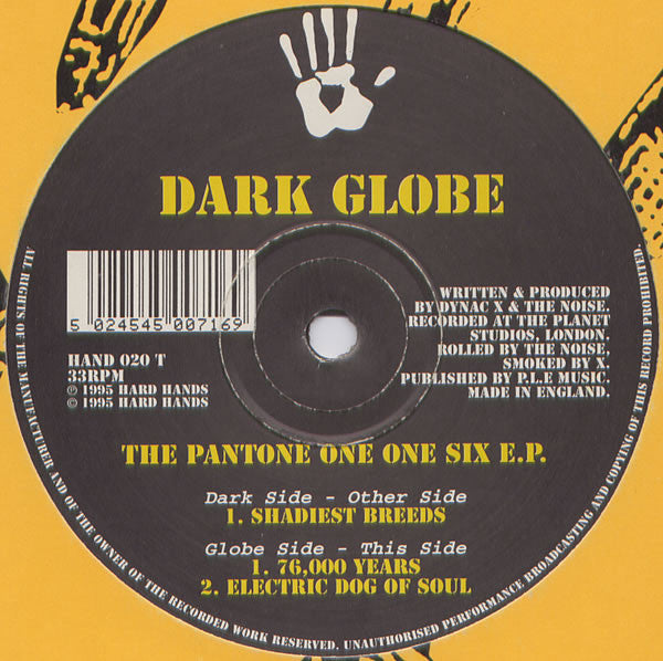 Dark Globe : Pantone One One Six E.P. (12", EP)