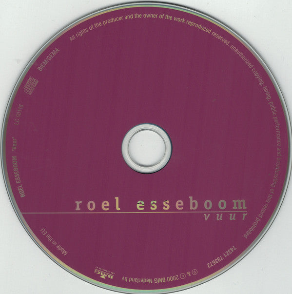 Roel Esseboom : Vuur (CD, Album)