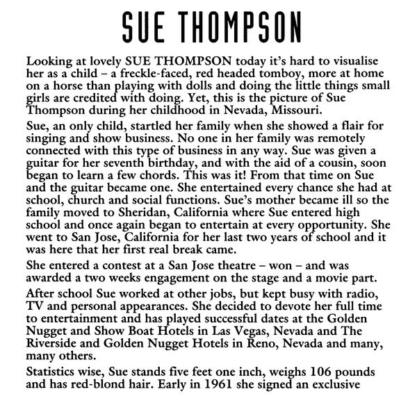 Sue Thompson : Have A Good Time (CD, Comp, RE)