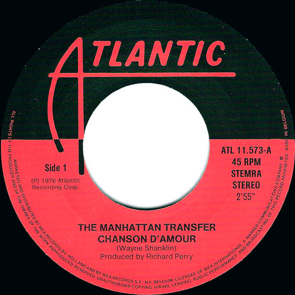 Manhattan Transfer* : Chanson D'Amour / The Speak Up Mambo (Cuentame) (7", Single, RE)
