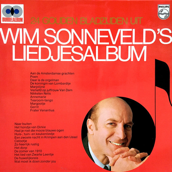 Wim Sonneveld : 24 Gouden Bladzijden Uit Wim Sonneveld's Liedjesalbum (2xLP, Comp)