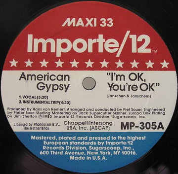 American Gypsy : I'm OK, You're OK (12", Maxi)