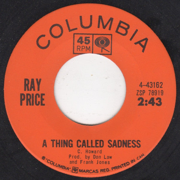 Ray Price : Here Comes My Baby Back Again (7", Single)