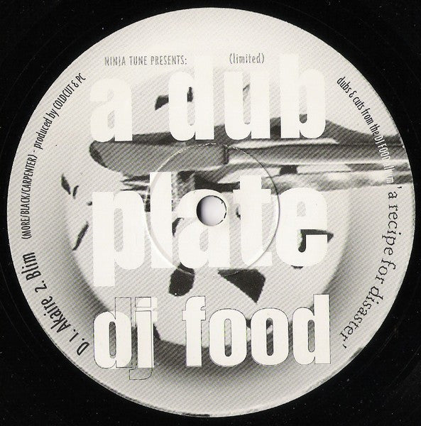 DJ Food : A Dub Plate Of Food (2x10", Ltd)
