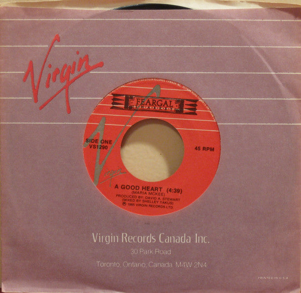 Feargal Sharkey : A Good Heart (7", Single)