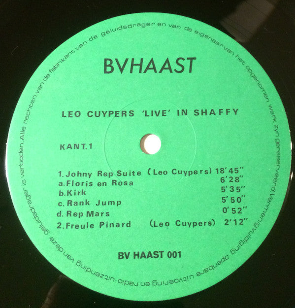 Leo Cuypers : Shaffy Theater Live Recording! ("Live" In Shaffy) (LP, Album)