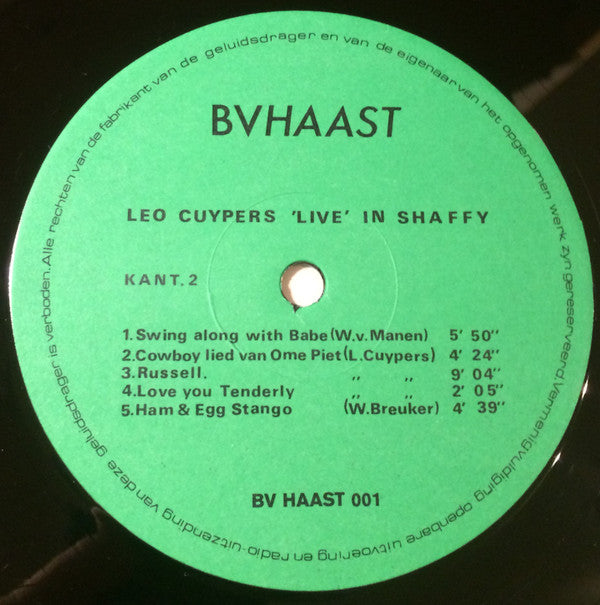 Leo Cuypers : Shaffy Theater Live Recording! ("Live" In Shaffy) (LP, Album)