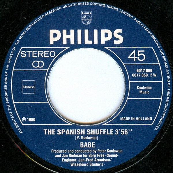 Babe (2) : The Drunken Sailor  (7", Single)