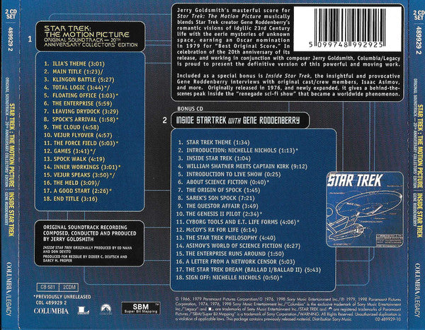 Jerry Goldsmith / Gene Roddenberry : Star Trek: The Motion Picture / Inside Star Trek (2xCD, Comp, RP, S/Edition)