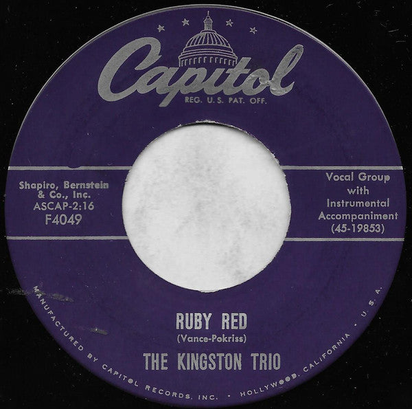 Kingston Trio : Tom Dooley (7", Single, Los)