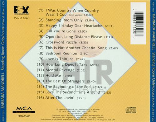 Barbara Mandrell : Standing Room Only  (CD, Comp)