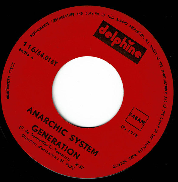 Anarchic System : Generation (7", Single)