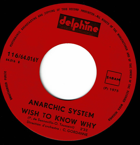 Anarchic System : Generation (7", Single)