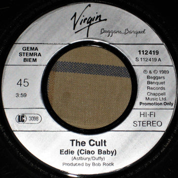 The Cult : Edie (Ciao Baby) (7", Single, Promo)