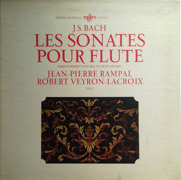 Johann Sebastian Bach / Jean-Pierre Rampal / Robert Veyron-Lacroix : Les Sonates Pour Flute (Vol. 1) (LP, RE, Gat)