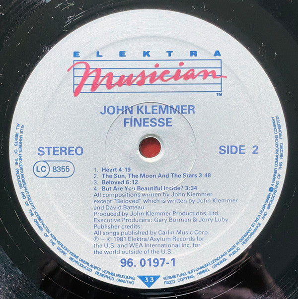 John Klemmer : Finesse (LP, Album, RE)