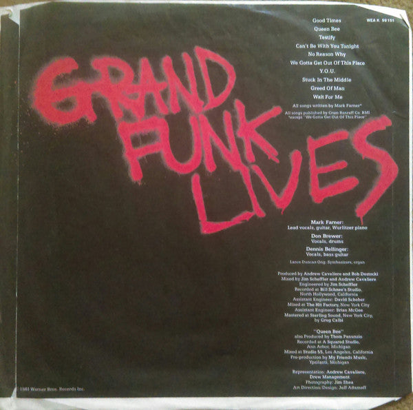 Grand Funk Railroad : Grand Funk Lives (LP, Album)