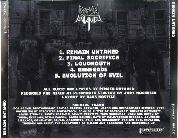 Remain Untamed : Remain Untamed (CD, EP)