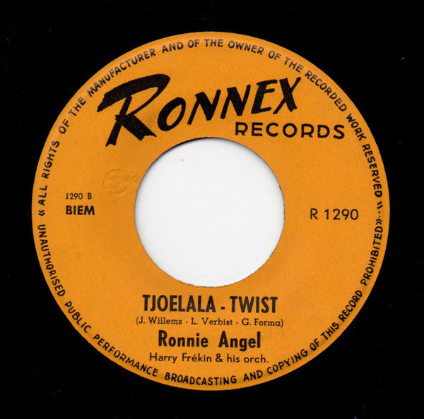 Ronnie Angel (2), Harry Frékin And His Orchestra : White Roses - Tjoelala-twist (7", Single)