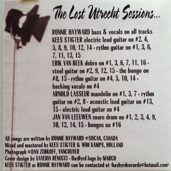Ronnie Hayward : The Lost Utrecht Sessions... (CD)