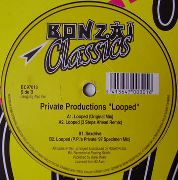 Private Productions : Looped (12")