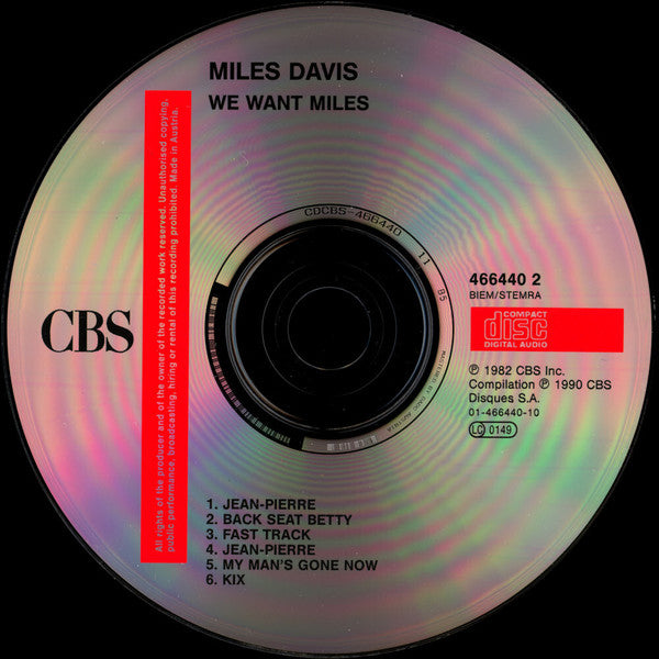 Miles Davis : We Want Miles (CD, Album, RE)