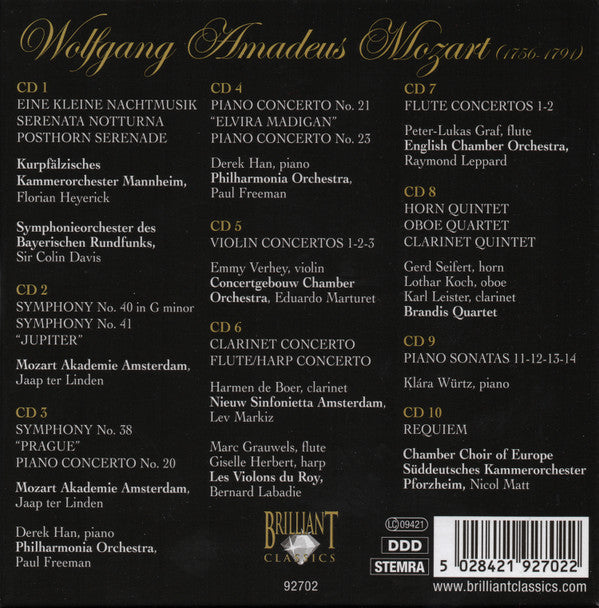 Wolfgang Amadeus Mozart : Essential Mozart (10xCD, Comp + Box)