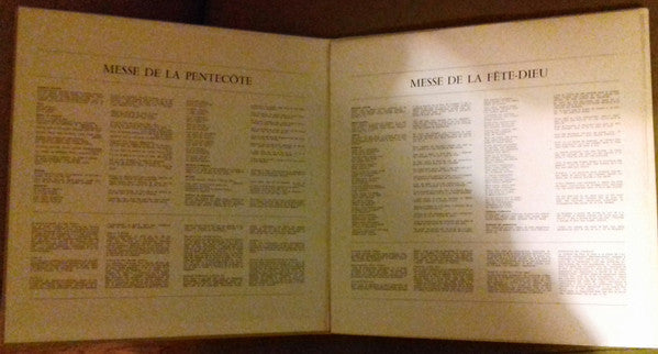 Chœur Des Moines De L'Abbaye Saint-Pierre De Solesmes, Dom Jean Claire : Chant Grégorien - Messe De La Pentecôte - Messe De La Fête Dieu (LP)