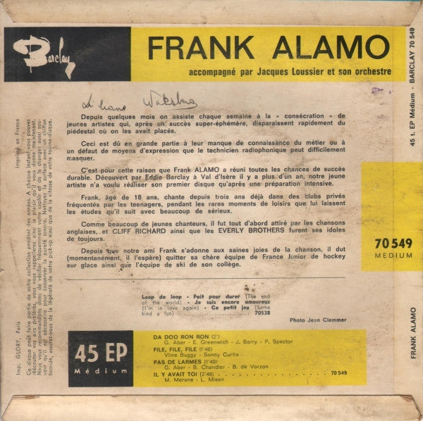 Frank Alamo : Da Doo Ron Ron (7", EP)