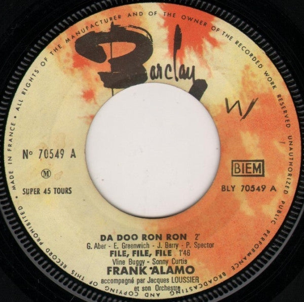 Frank Alamo : Da Doo Ron Ron (7", EP)