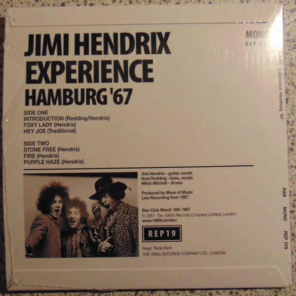 The Jimi Hendrix Experience : Hamburg '67 (7", EP, Mono, Unofficial)