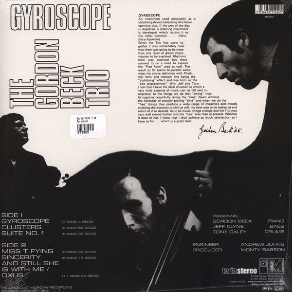 Gordon Beck Trio : Gyroscope (LP, Album, RSD, RE)