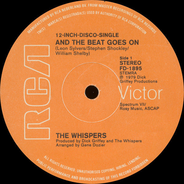 The Whispers : And The Beat Goes On / Can You Do The Boogie (12", Single)