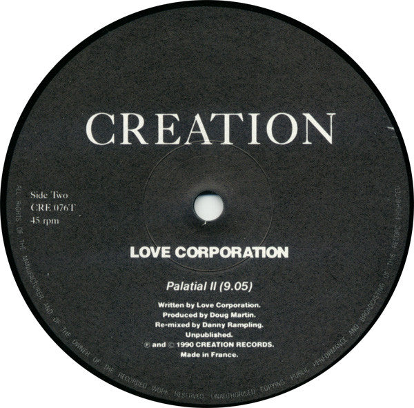 Love Corporation : Palatial (Danny Rampling Remix) (12", Single)