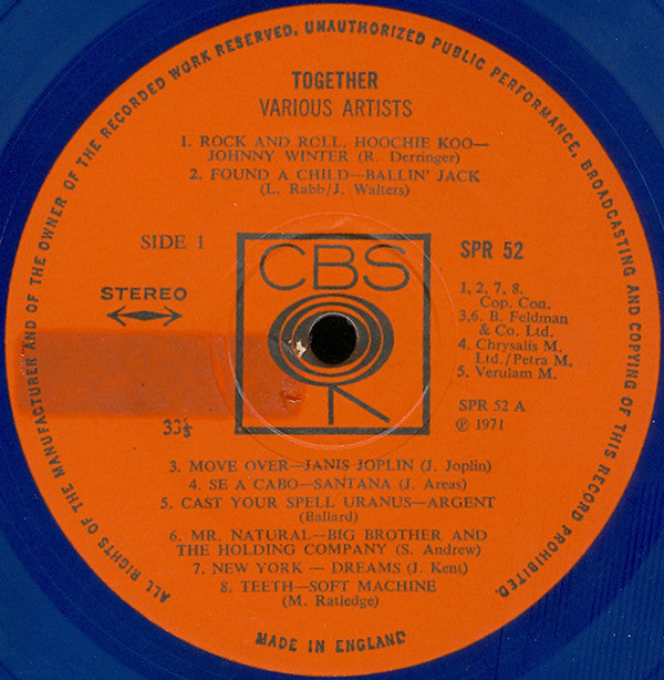 Various : Together (LP, Comp, Smplr, Blu)