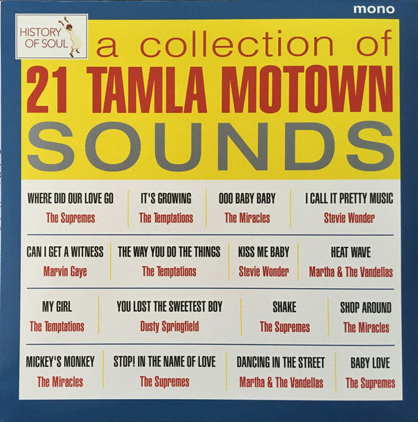 Various : A Collection Of 21 Tamla Motown Sounds - Tamla Motown Live in Europe 1965 (LP, RSD, Mono)