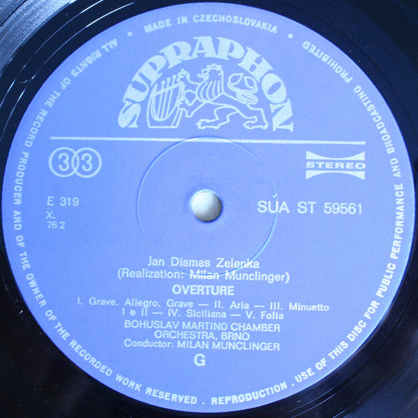 Jan Dismas Zelenka : Ouverture / Sinfonia Concertante (LP, Gat)