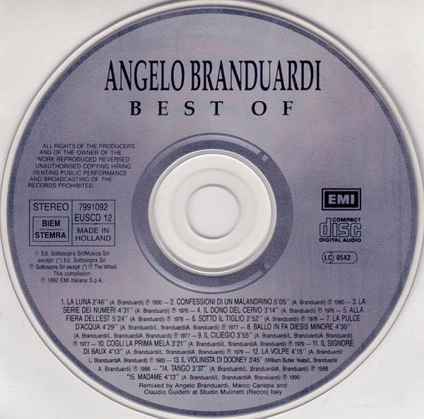 Angelo Branduardi : Best Of (CD, Comp)
