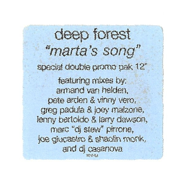 Deep Forest : Marta's Song (2x12", Promo)