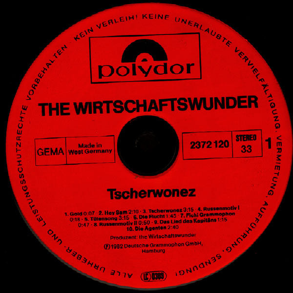 The Wirtschaftswunder : Tscherwonez (LP, Album)
