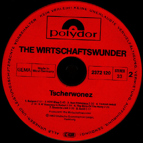 The Wirtschaftswunder : Tscherwonez (LP, Album)