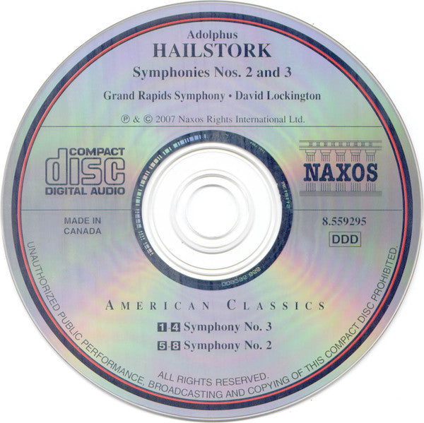 Adolphus Hailstork — Grand Rapids Symphony, David Lockington : Symphonies Nos. 2 And 3 (CD)