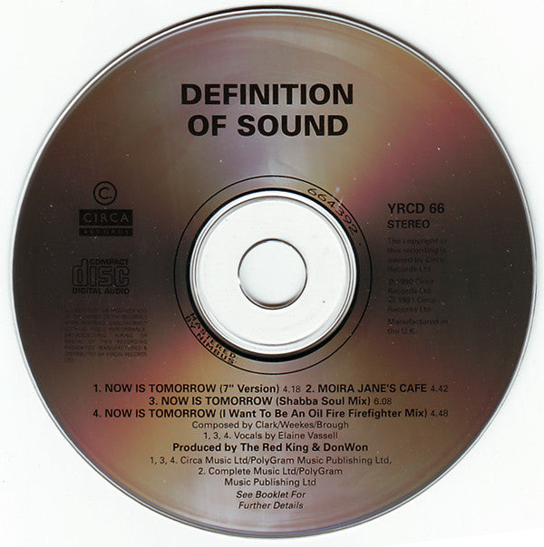 Definition Of Sound : Now Is Tomorrow (CD, Maxi)