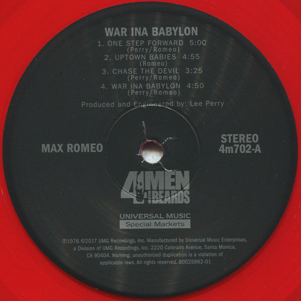 Max Romeo & The Upsetters : War Ina Babylon (LP, Album, RE, Red)