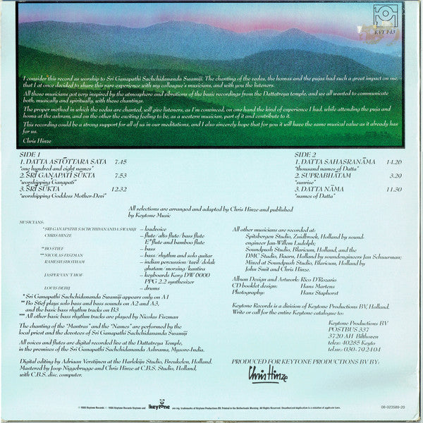 Chris Hinze : Meditation And Mantras (LP, Album)