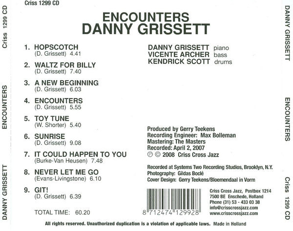 Danny Grissett : Encounters (CD, Album)