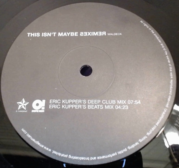 Waldeck : This Isn't Maybe Remixes (12", Single)